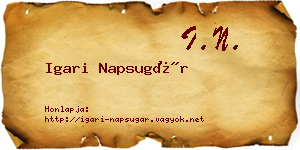 Igari Napsugár névjegykártya